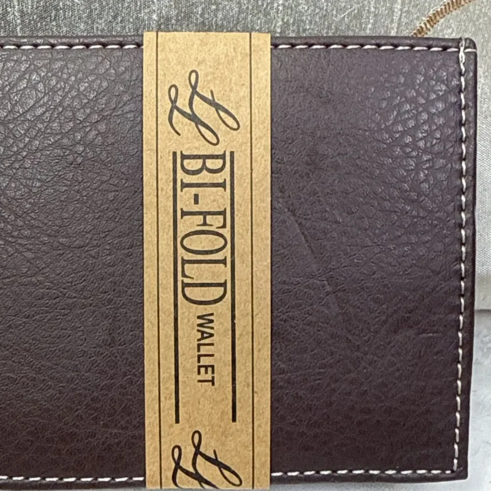 NWT - Brown Bi-Fold Wallet by LL Leather